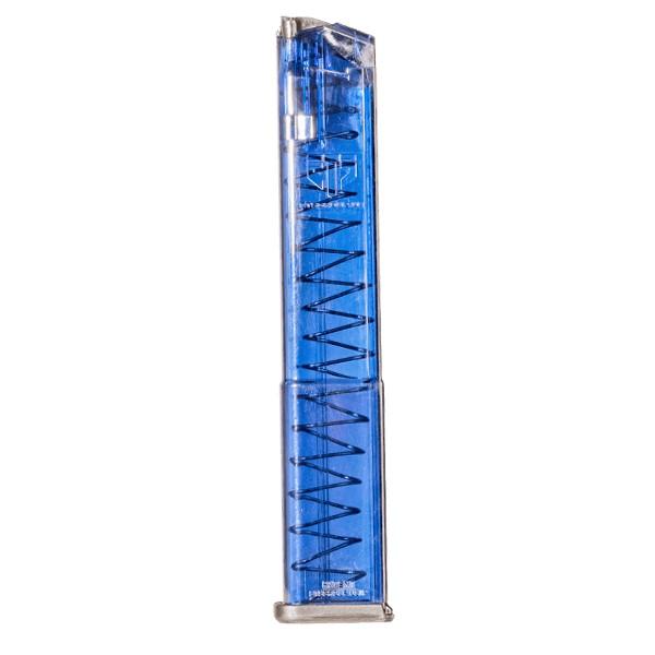 Ets Glock 18 32RD 9MM Magazine - Clear Blue Polymer