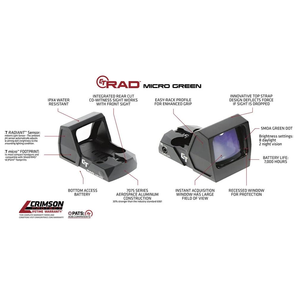 Crimson Trace Rad Micro Pro Green Dot Sight