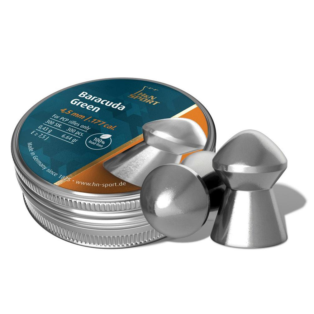 H&n Baracuda Green .177 Cal. Lead-free Pellets