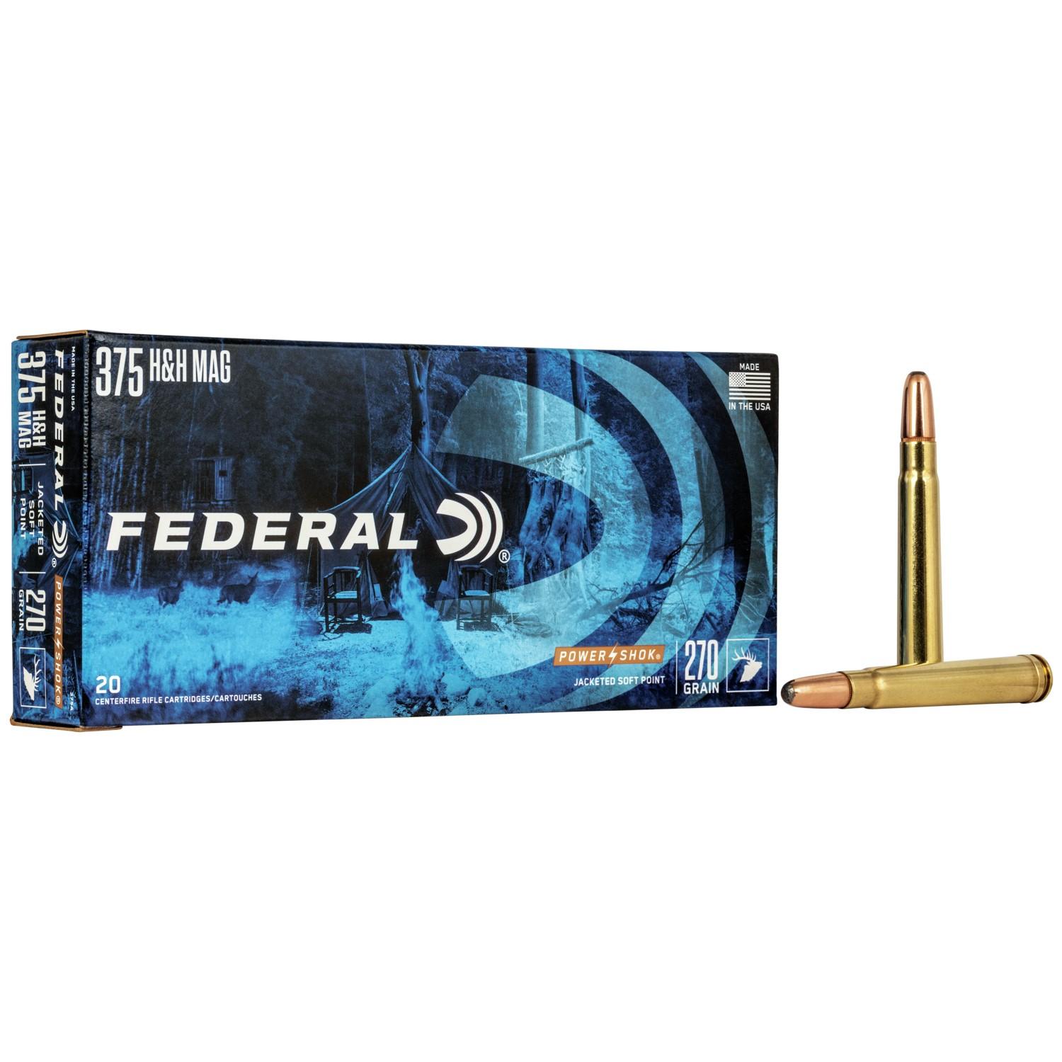 Federal 375 H&h Mag 270GR Power-shok Sp Ammo 20RD