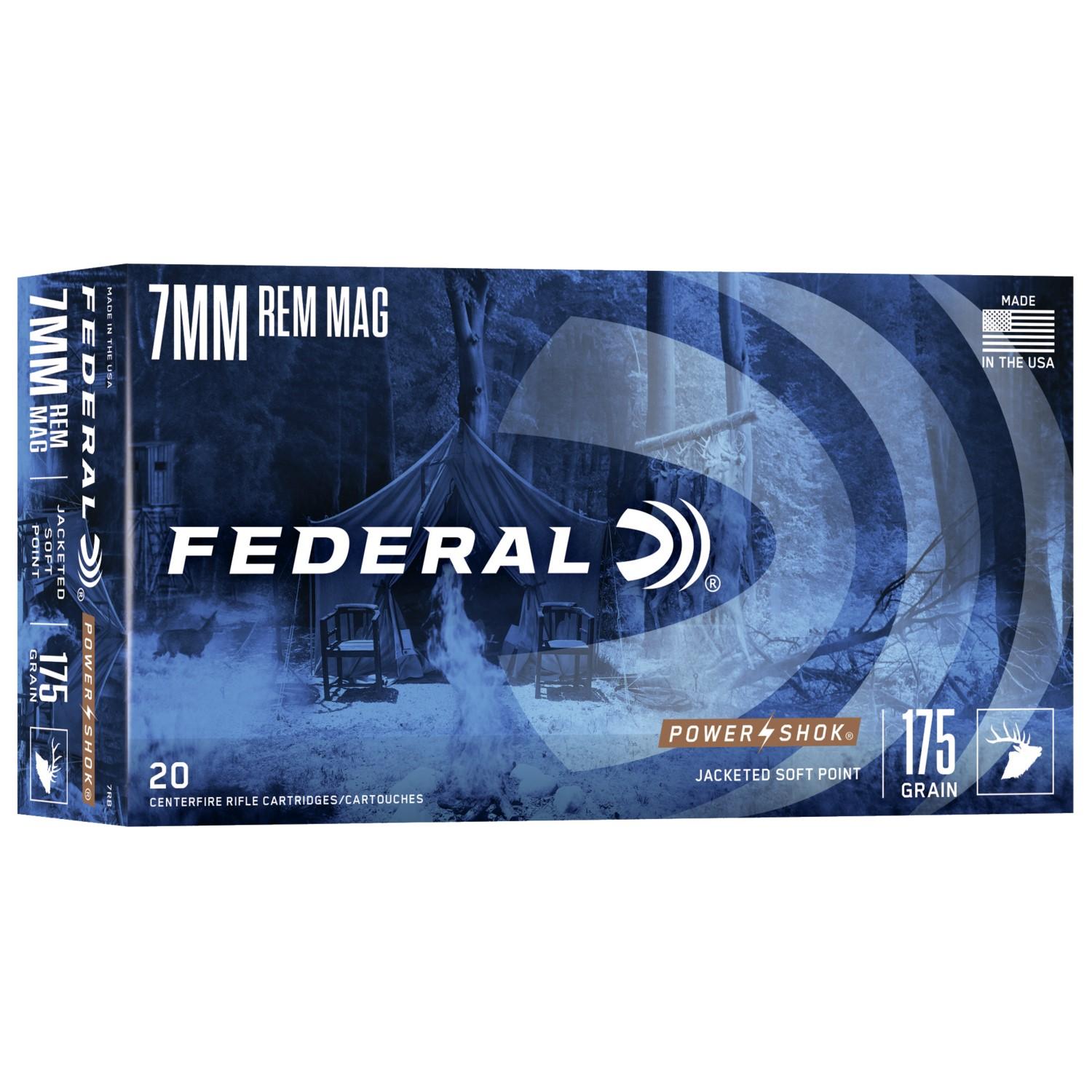 Federal 7MM Rem Mag 175GR 20RD Power-shok Sp Ammo