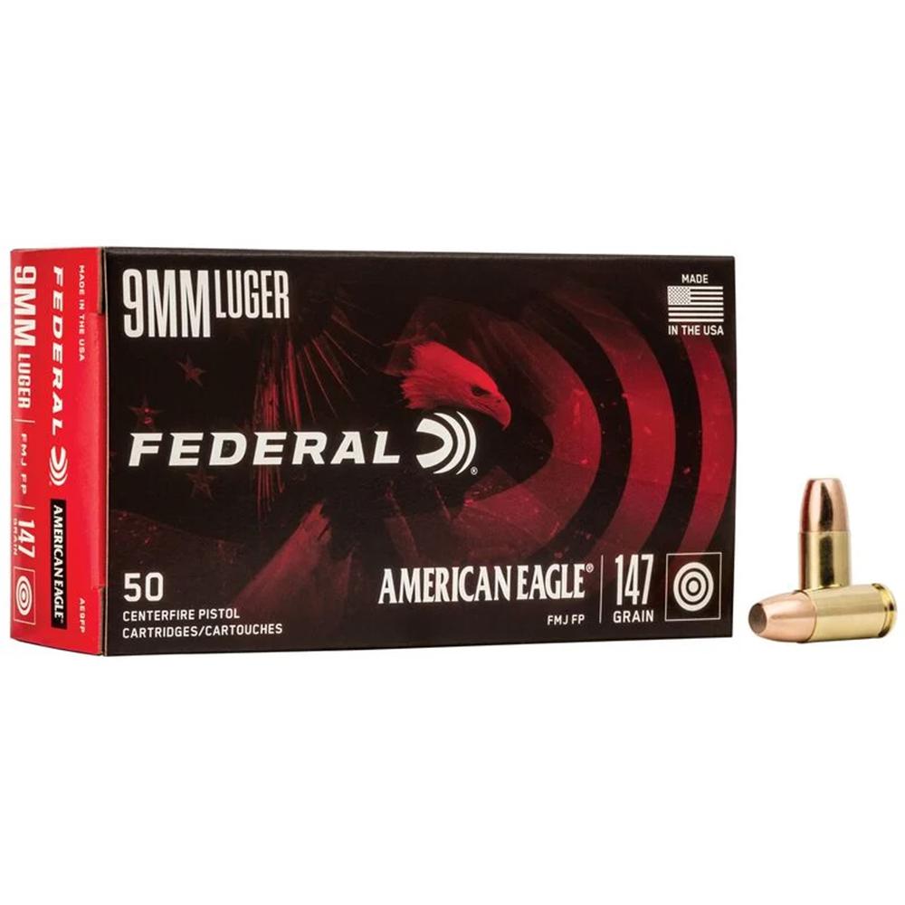 Federal American Eagle 9MM 147GR Fmj 50RD