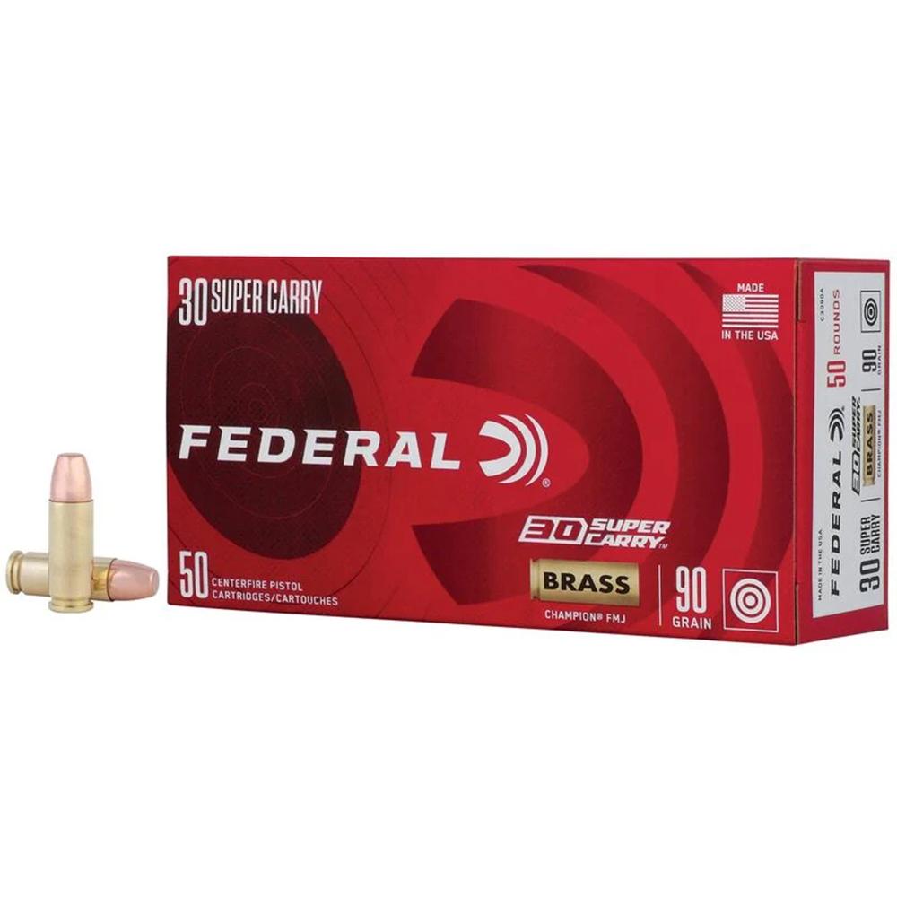 Federal Champion 30 Super Carry 90GR Fmj Ammo 50RD