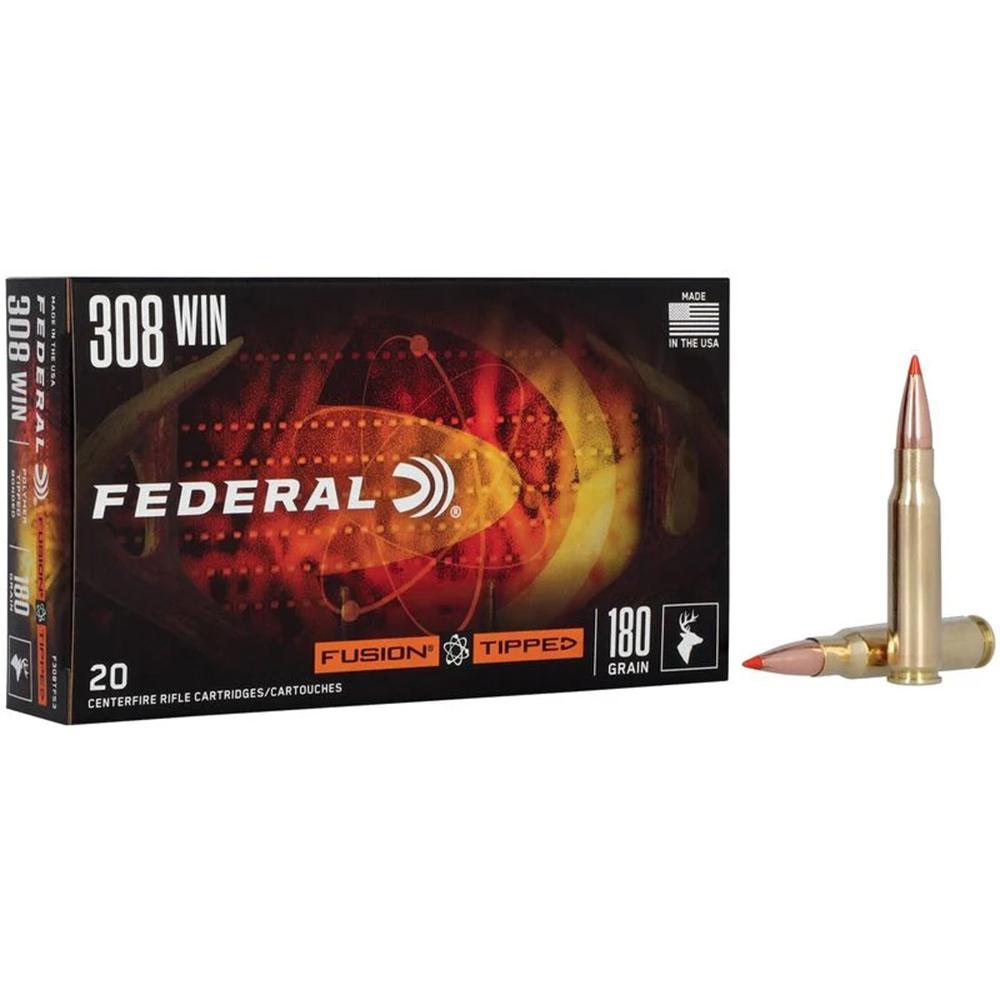 Federal Fusion 308 Win 180GR Tipped Ammo 20RD Box 10 Box Case