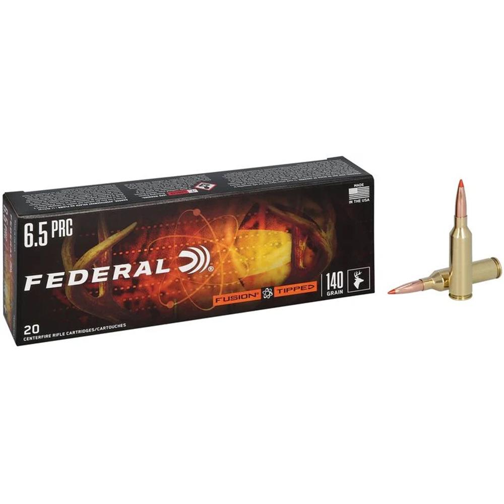 Federal Fusion 6.5 Prc 140GR Tipped Ammo 20RD Box 10 Box Case