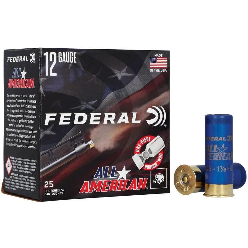 Federal FAA12HC8 12 Gauge 2.75 1-1/8 Oz 8 Shot