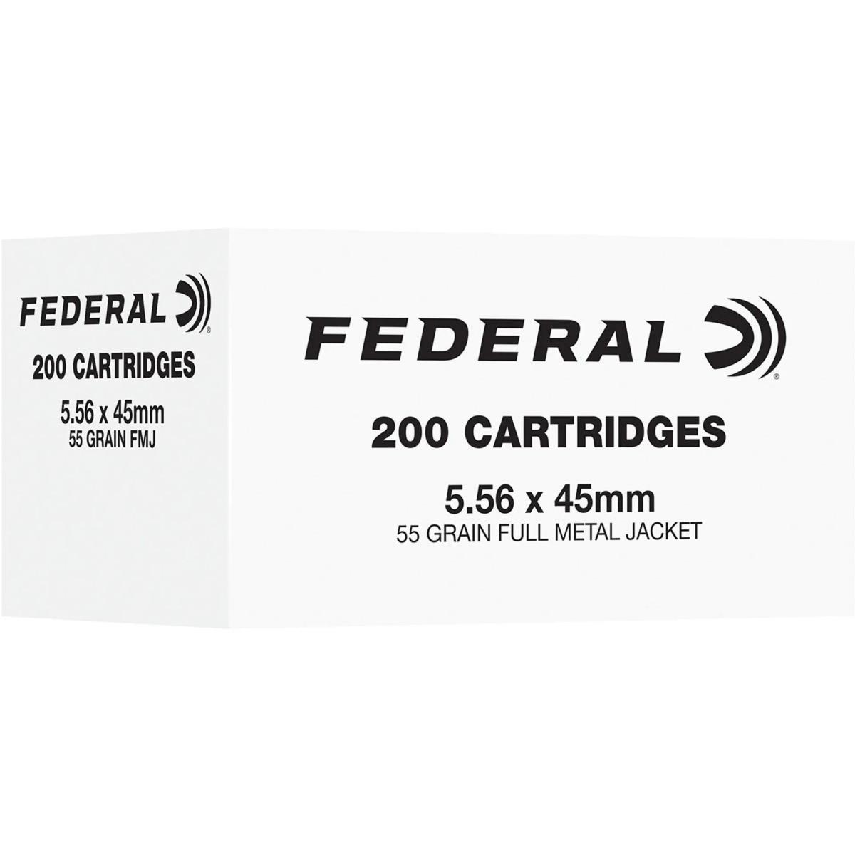 Federal FC556F200 5.56 55GR Fmj 200 Round Case