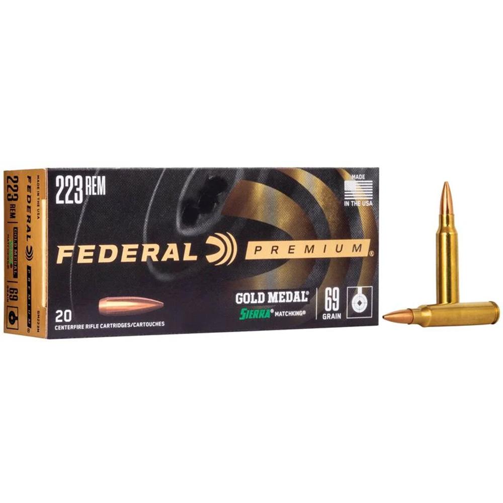 Federal Gold Medal 223 Rem 69GR Matchking 20RD