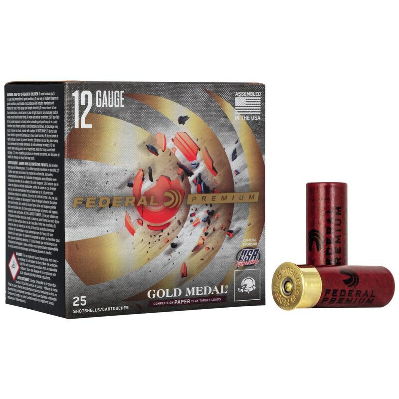 Federal Premium Gold Medal Paper 12GA 25RD 1OZ 1290FPS Shotshells
