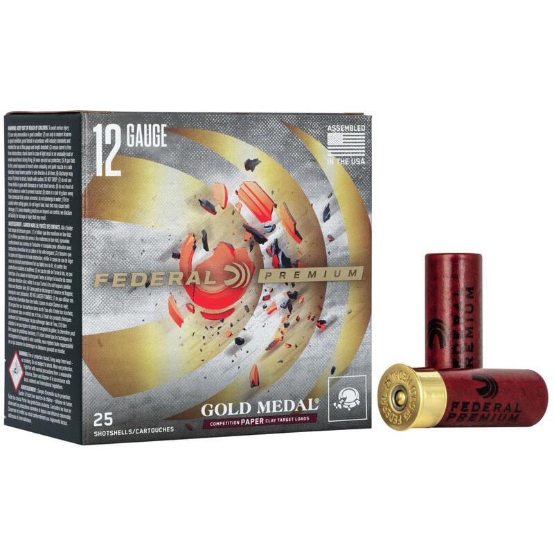 Federal Premium Gold Medal Paper 12GA 2-3/4 1-1/8OZ 8 Shot 25RD