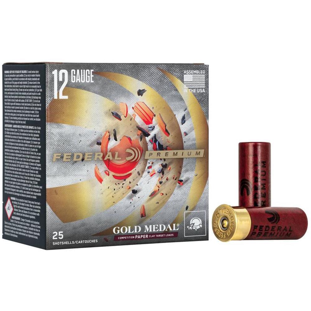Federal Premium Gold Medal Paper 12GA 25RD 1OZ 8 Ammo