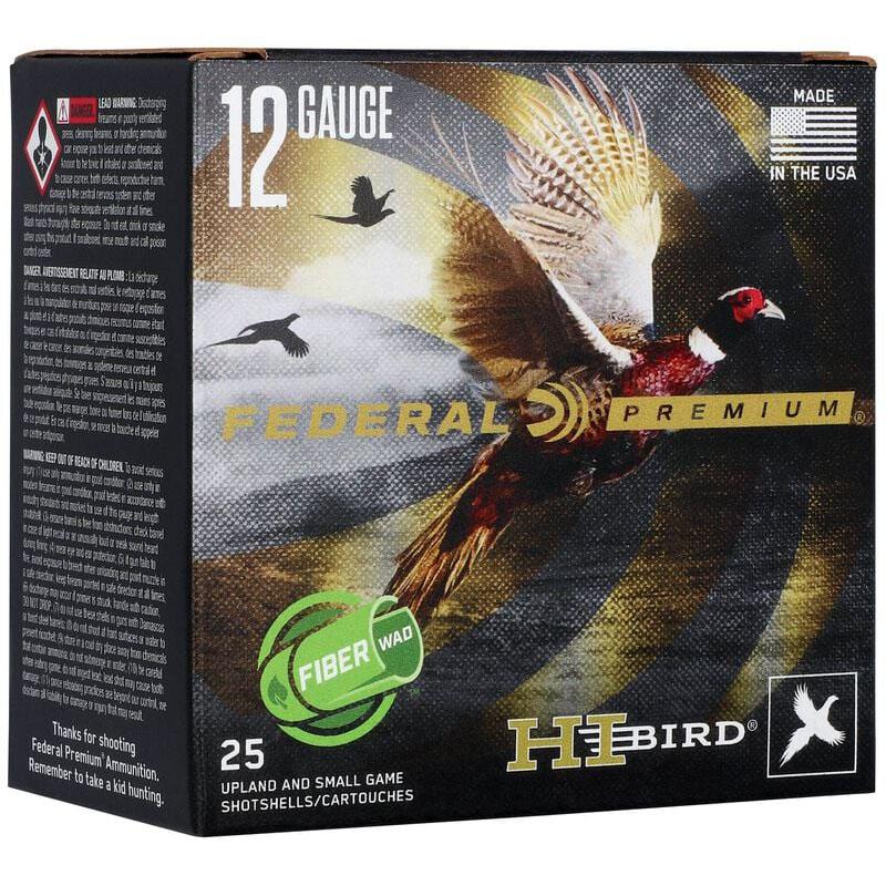 Federal Hi-bird 12GA 2 3/4 1 1/4OZ 4 Fiberwad Ammo 25RD