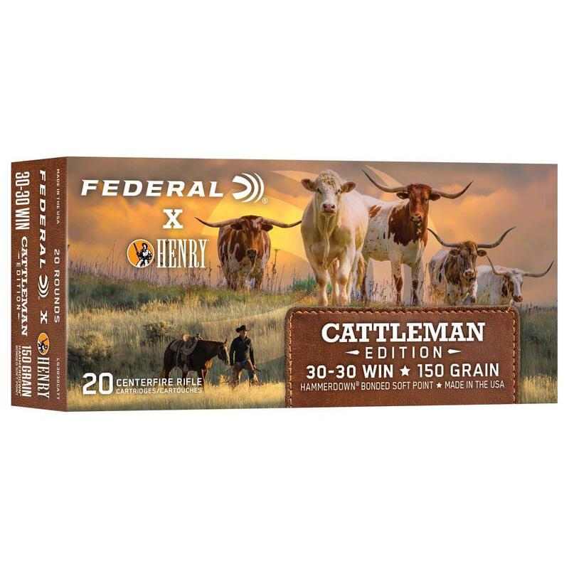 Federal Henry Cattlemens Edition 30-30 Win 150GR Soft Point 20/RDS