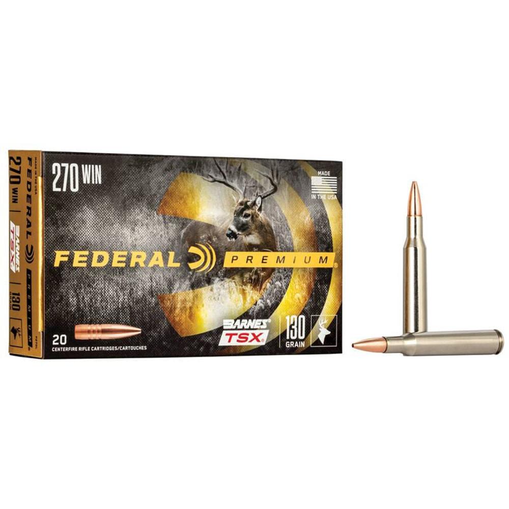 Federal 270 Win 130GR Barnes Tsx Ammo 20RD