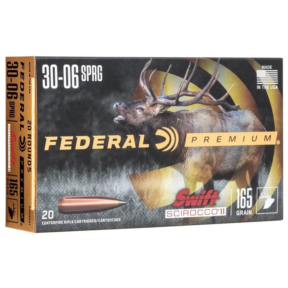 Federal Premium 30-06 Springfield 165GR Swift Scirocco 20RD