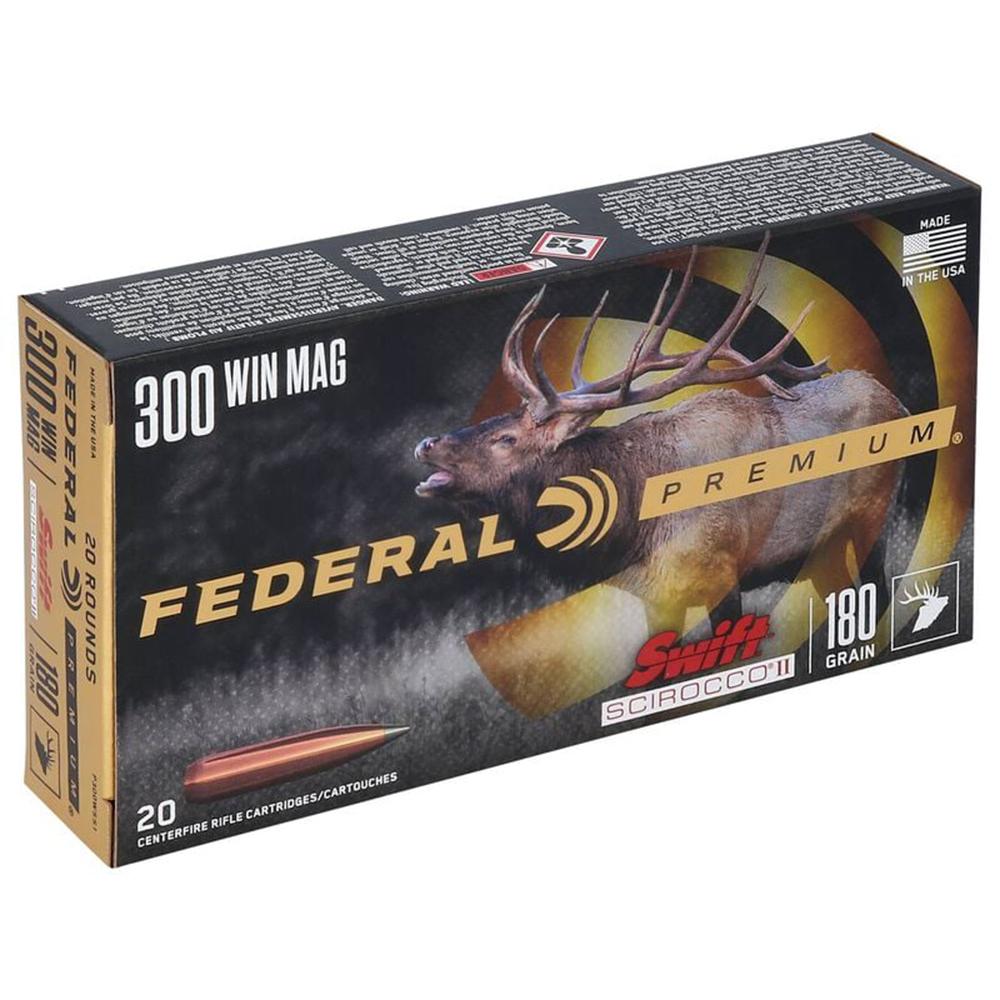 Federal 300 Win Mag 180GR Swift Scirocco Ii Ammo 20RD