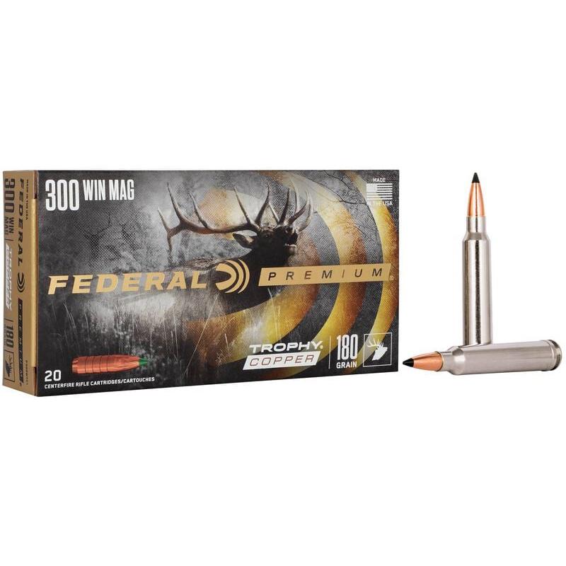 Federal 300 Win Mag 180GR Trophy Copper Ammo 20RD