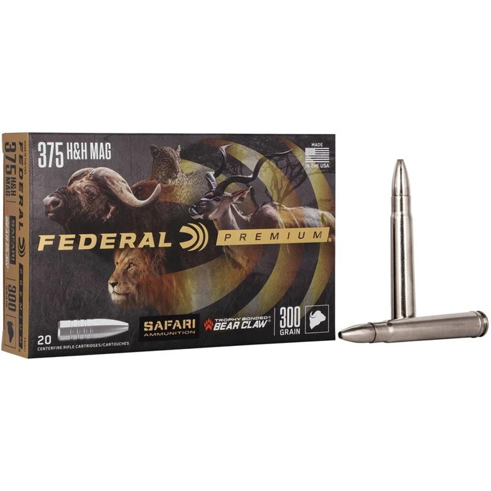 Federal 375 H&h Mag 300GR Trophy Bonded Bear Claw Ammo 20RD