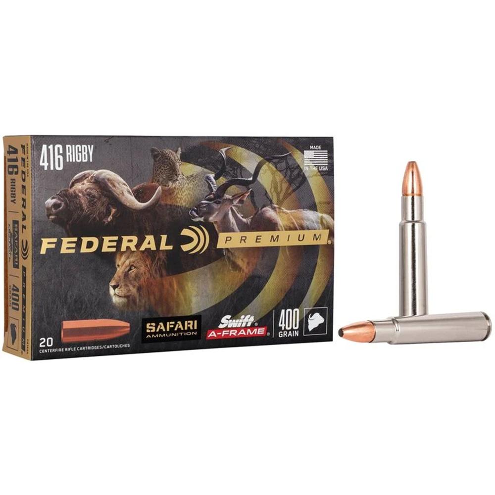 Federal 416 Rigby 400GR Swift A-frame Ammo 20RD