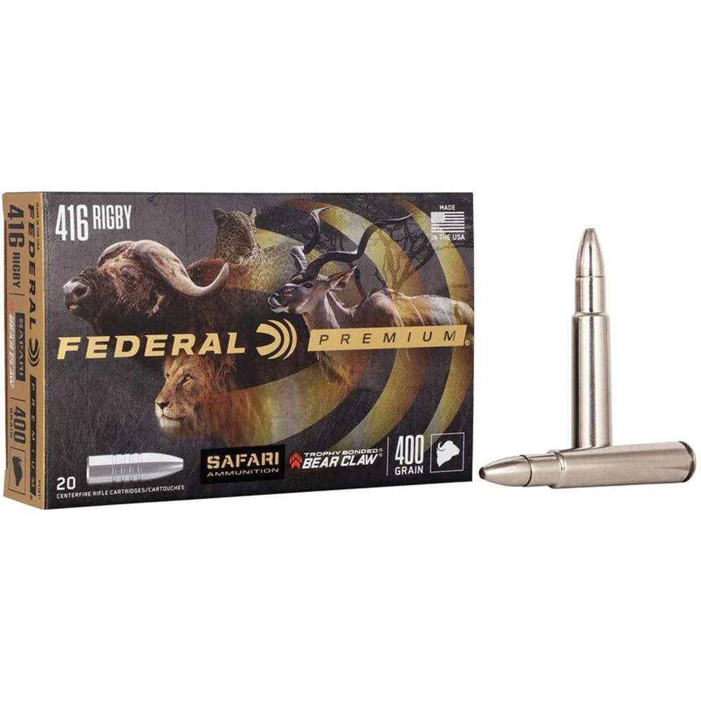 Federal 416 Rigby 400GR Trophy Bonded Bear Claw 20RD