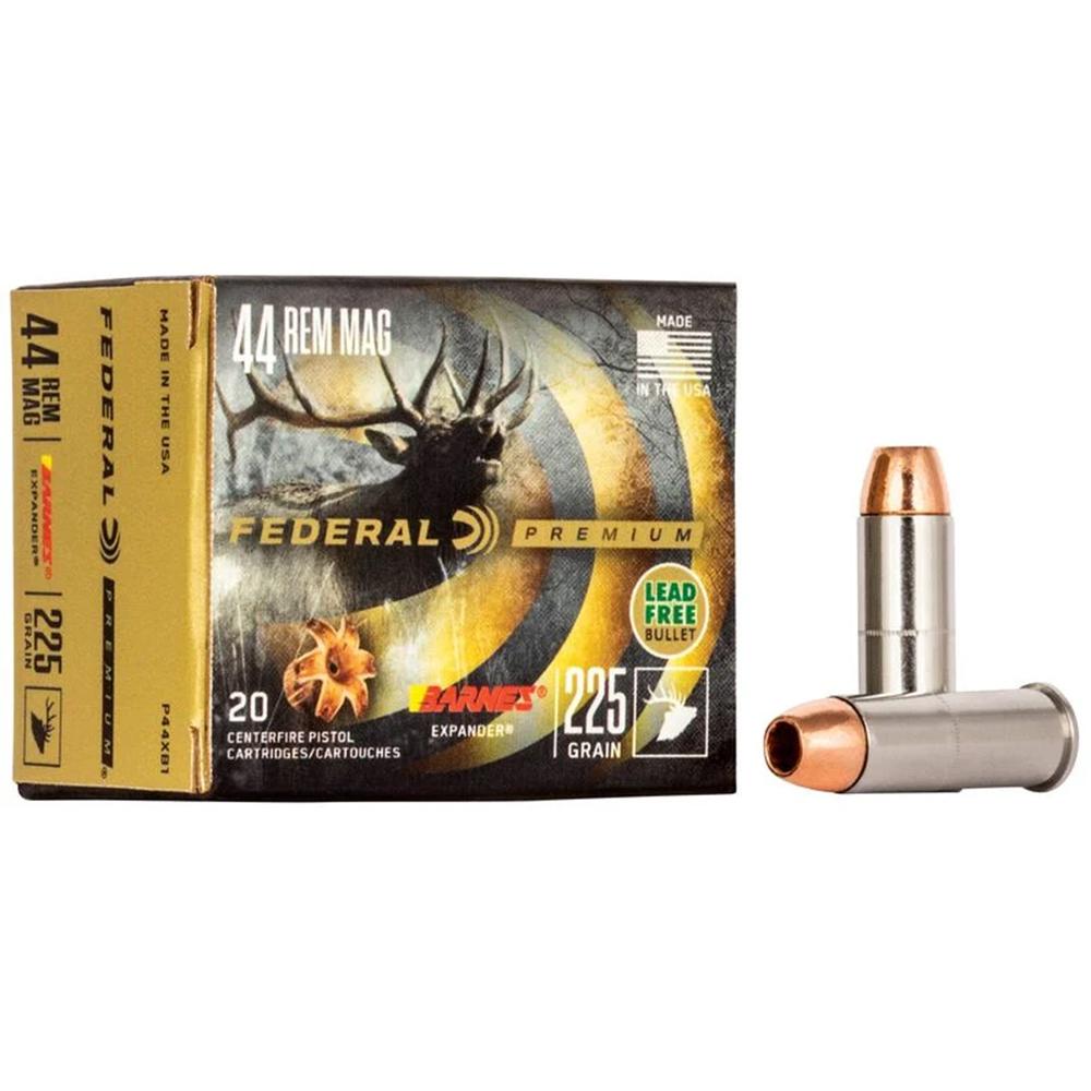 Federal 44 Rem Mag 225GR Barnes X Ammo 20RD