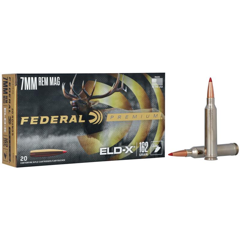Federal 7MM Rem Mag 162 Gr Eld-x Ammo 20RD