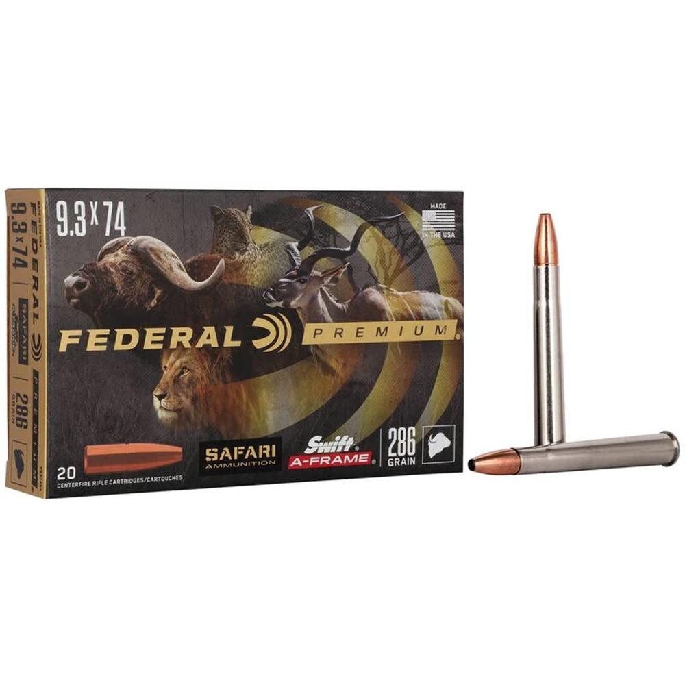 Federal 9.3X74R 286GR Swift A-frame Ammo 20RD