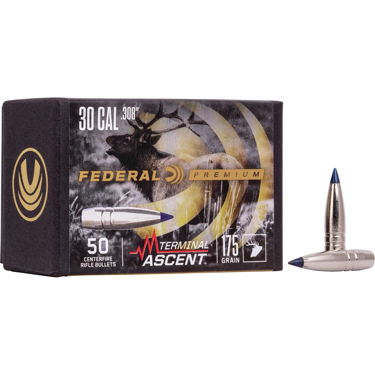 Federal .308 Caliber 175GR Terminal Ascent Component Bullet 50RD