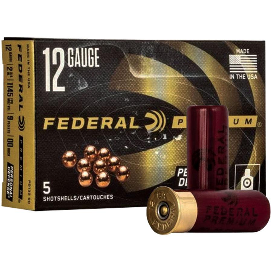 Federal Personal Defense 12GA 2-3/4 00 Buck 9 Pellets 5RD
