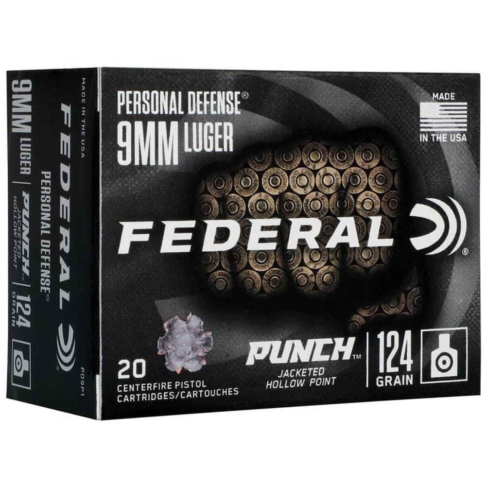 Federal Premium Punch 9MM 124GR Jhp 20RD
