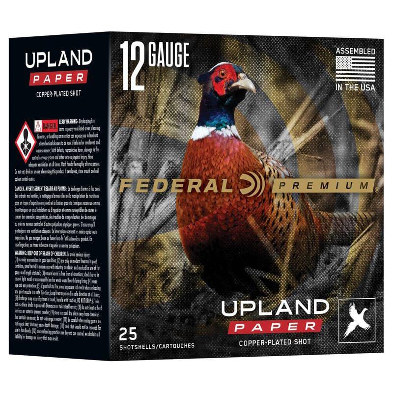 Federal Premium Upland Paper 12GA 2 3/4 5 Shot Ammo 25RD