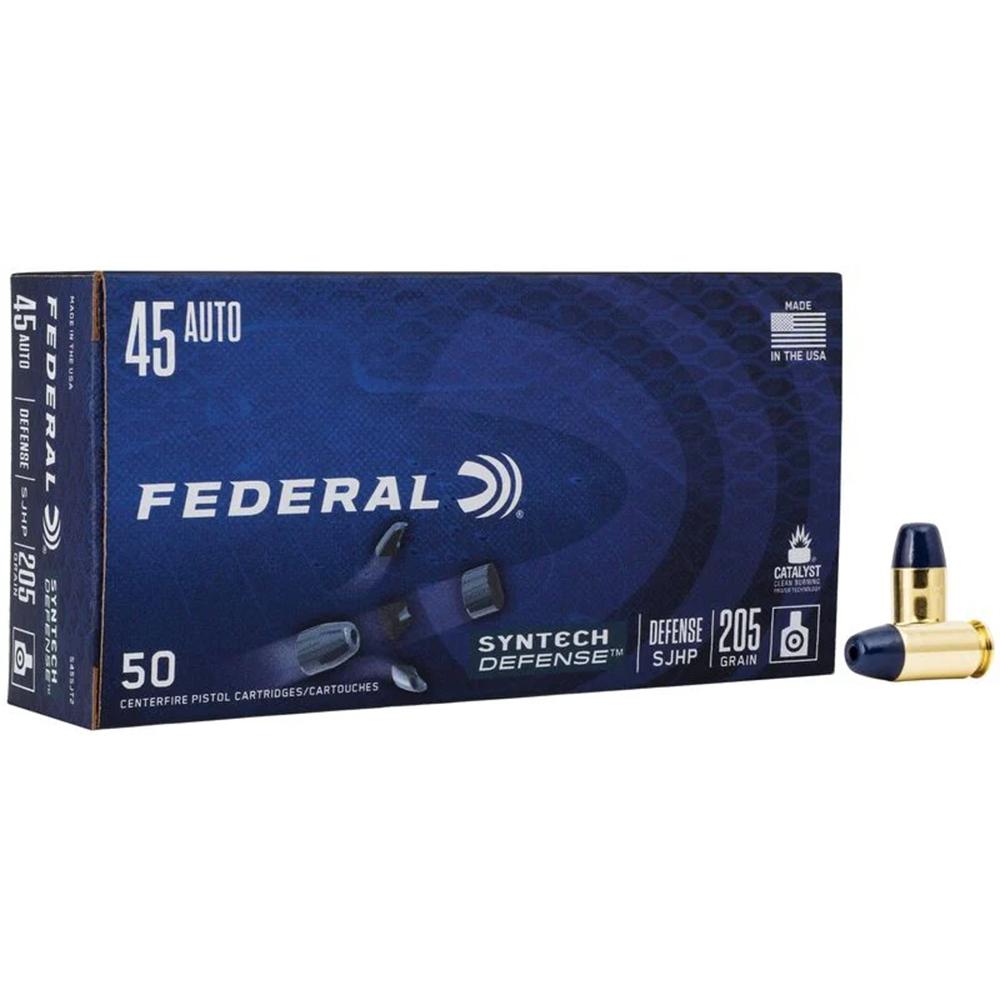 Federal Syntech Defense 45 Acp 205GR Sjhp 50RD
