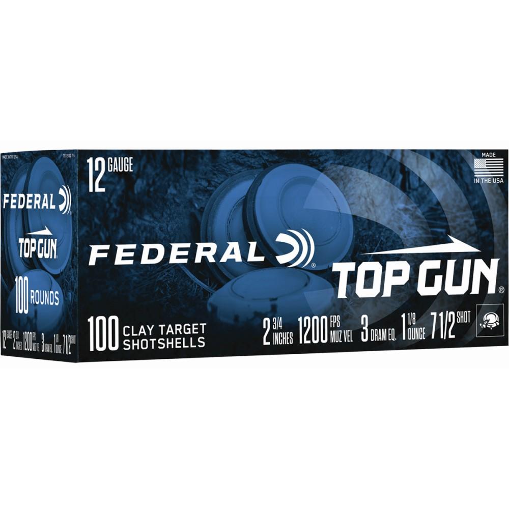 Federal Top Gun 12GA 2.75 1 1/8OZ 7.5 Shot 100RD Ammo