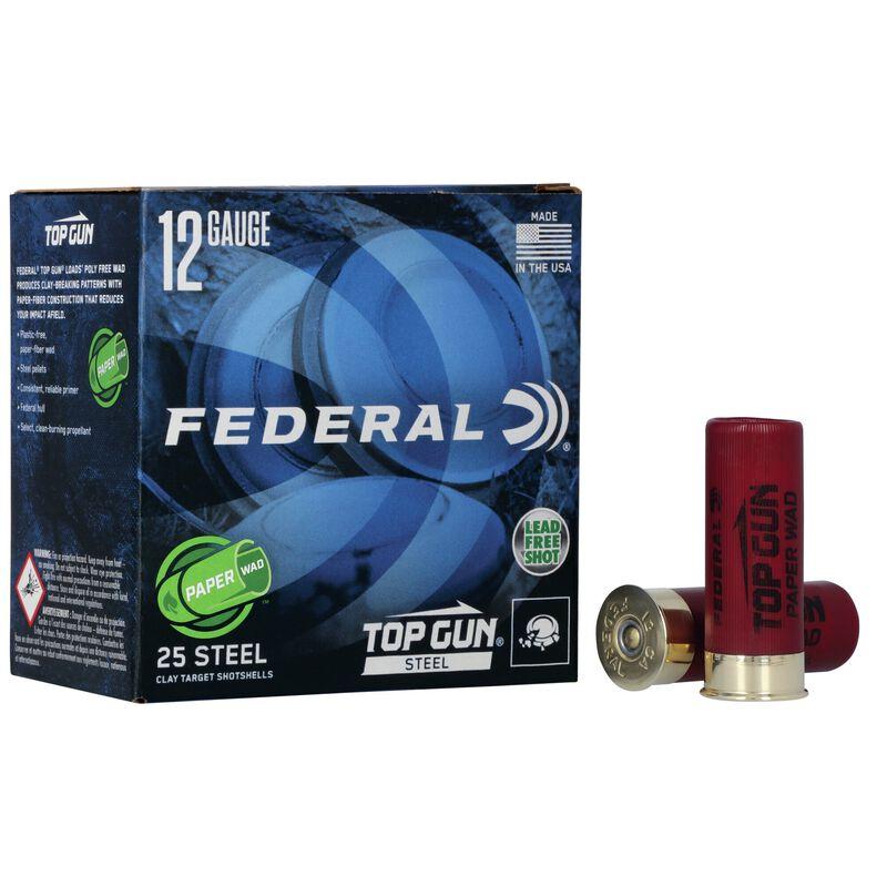 Federal Top Gun 12GA 2.75 1 Oz 1300 Fps 7.5 Steel Ammo 25RD