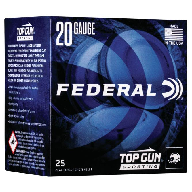 Federal Top Gun Sporting 20GA 2.75 7/8OZ 1250 Fps 25RD
