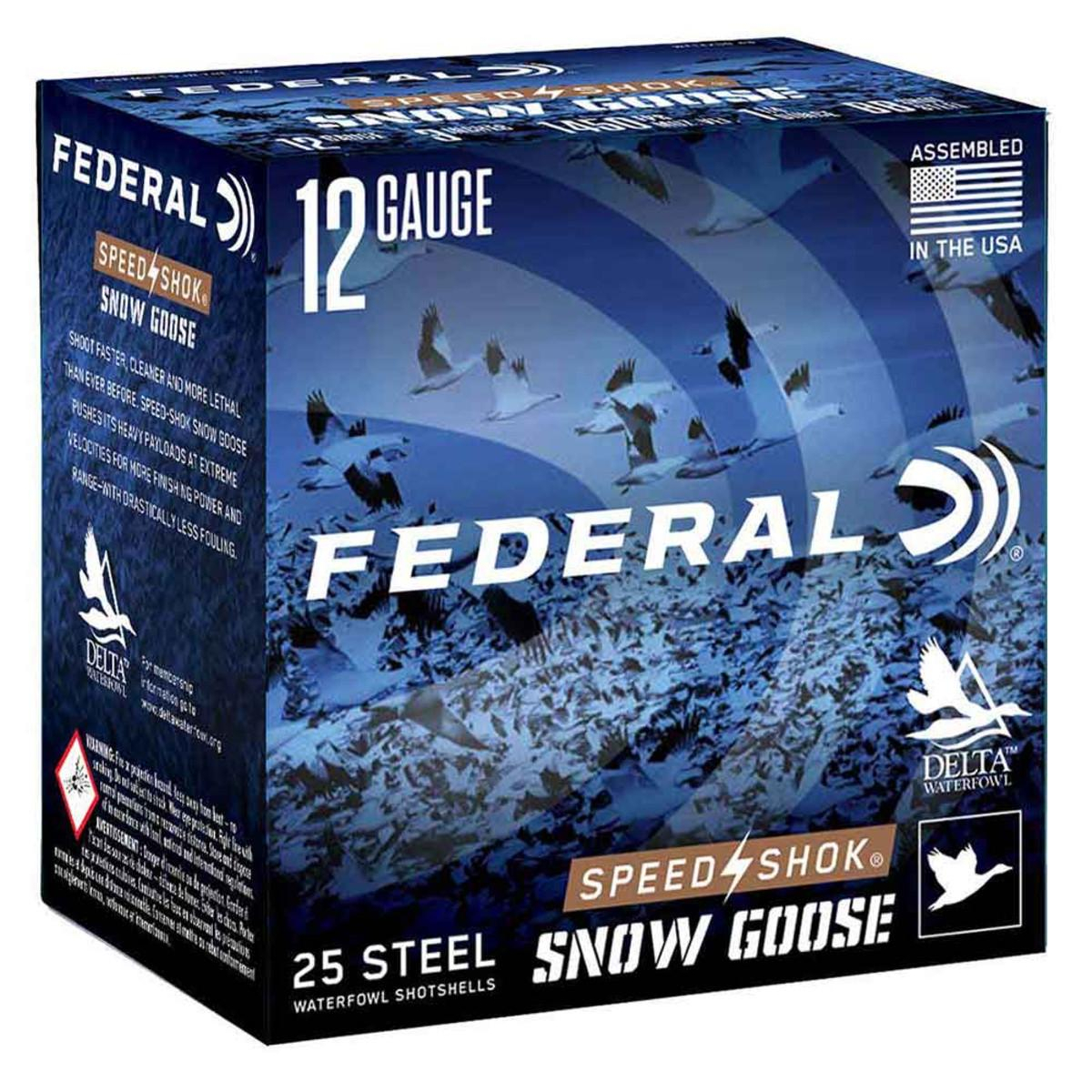 Federal Speed-shok Hv Steel Snow Goose 12GA 3 1 1/4OZ Bb Ammo 25RD