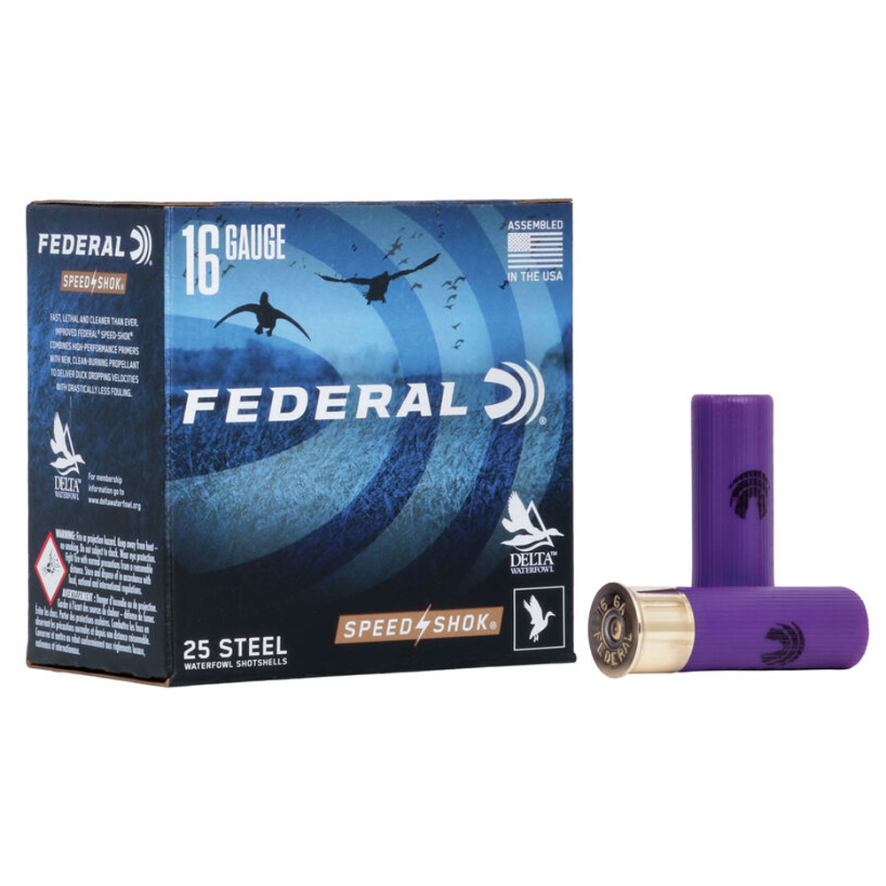 Federal Speed-shok 16GA 2-3/4 15/16 Oz 2 Shot Ammo 25RD