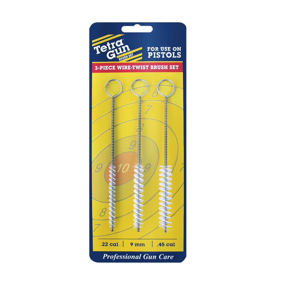 Tetra Gun 3-PIECE Wire Twist Brush Set .22 Cal / 9MM / .45 Cal