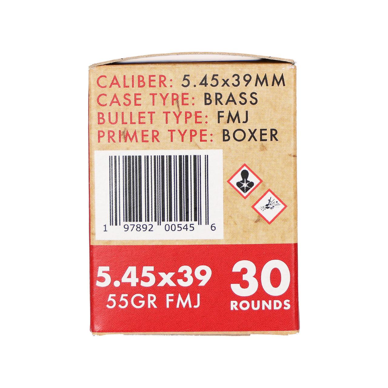 Global Ordnance 5.45X39MM 55GR Fmj Brass 30RD Box - Image 3