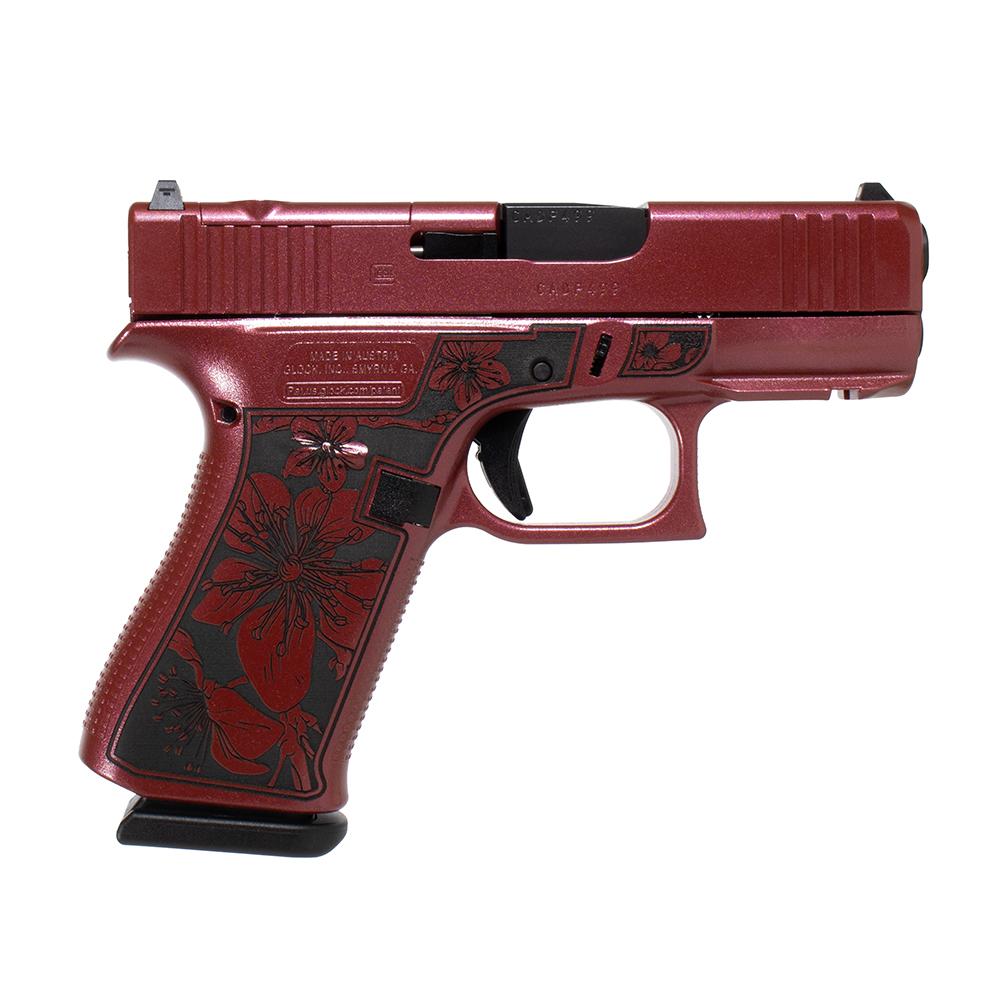 Glock 43X Mos 9MM 10+1 Cherry Blossom Engraved