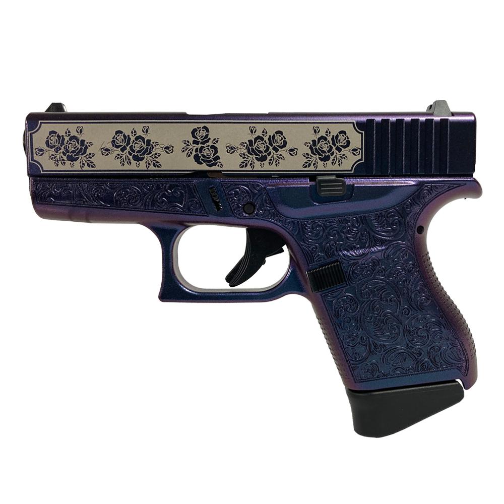 Glock G43 9MM 6RD Guns & Roses Mongoose Purple - Image 2
