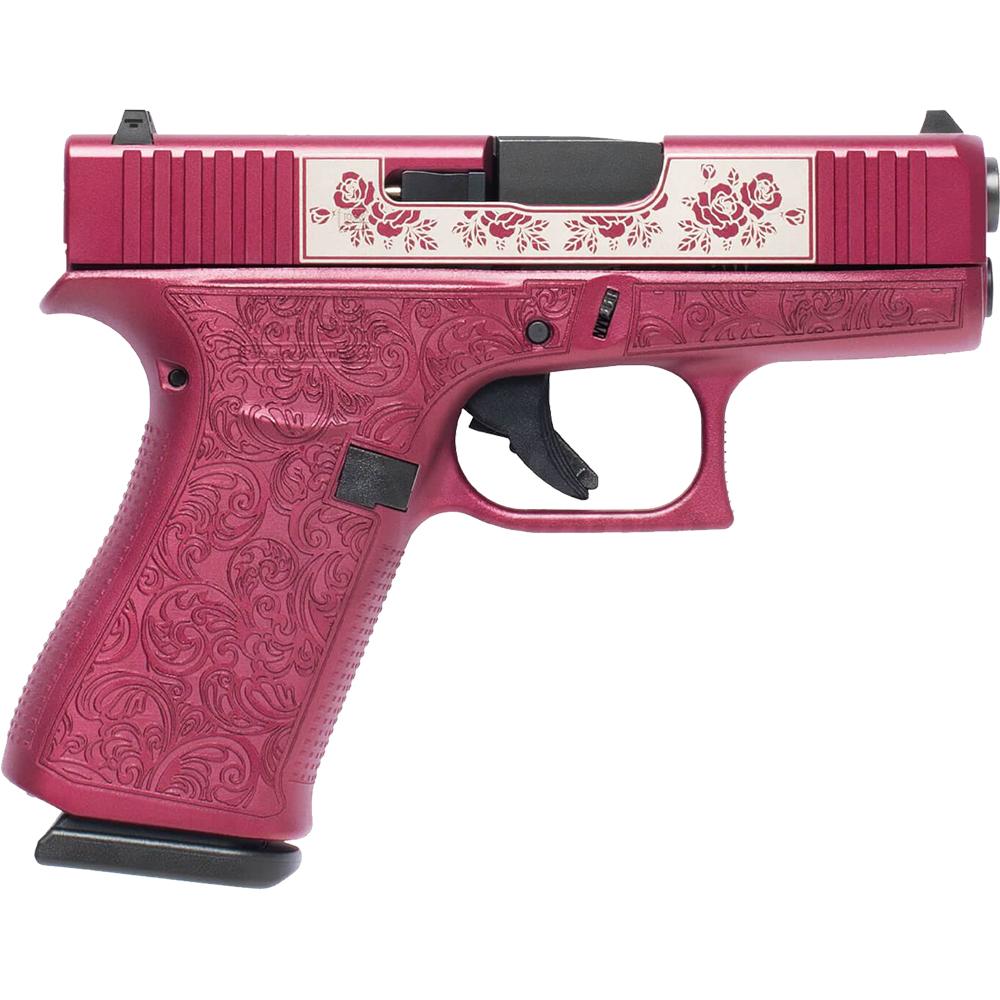 Glock 43X 9MM 10+1 Custom Paisley Black Cherry