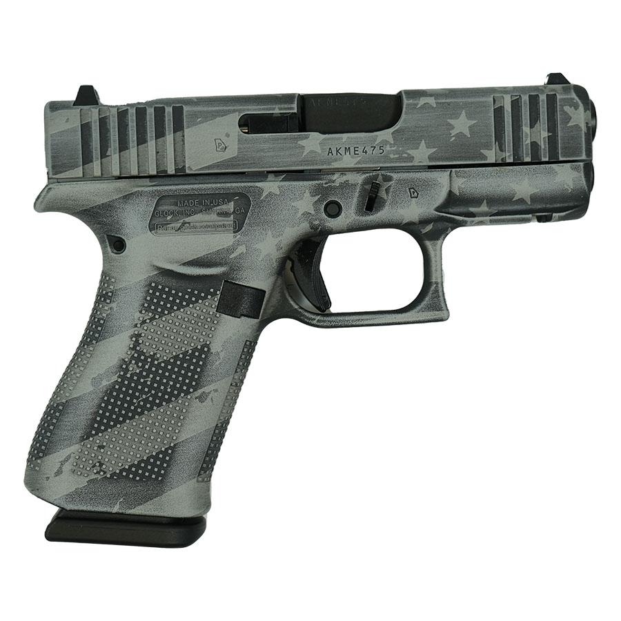 Glock 43X 9MM 10+1 Distressed Flag Gray
