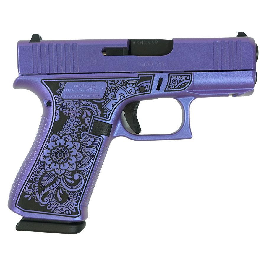 Glock 43X 9MM 10-ROUND Semi-auto Pistol With Custom Mandala Design