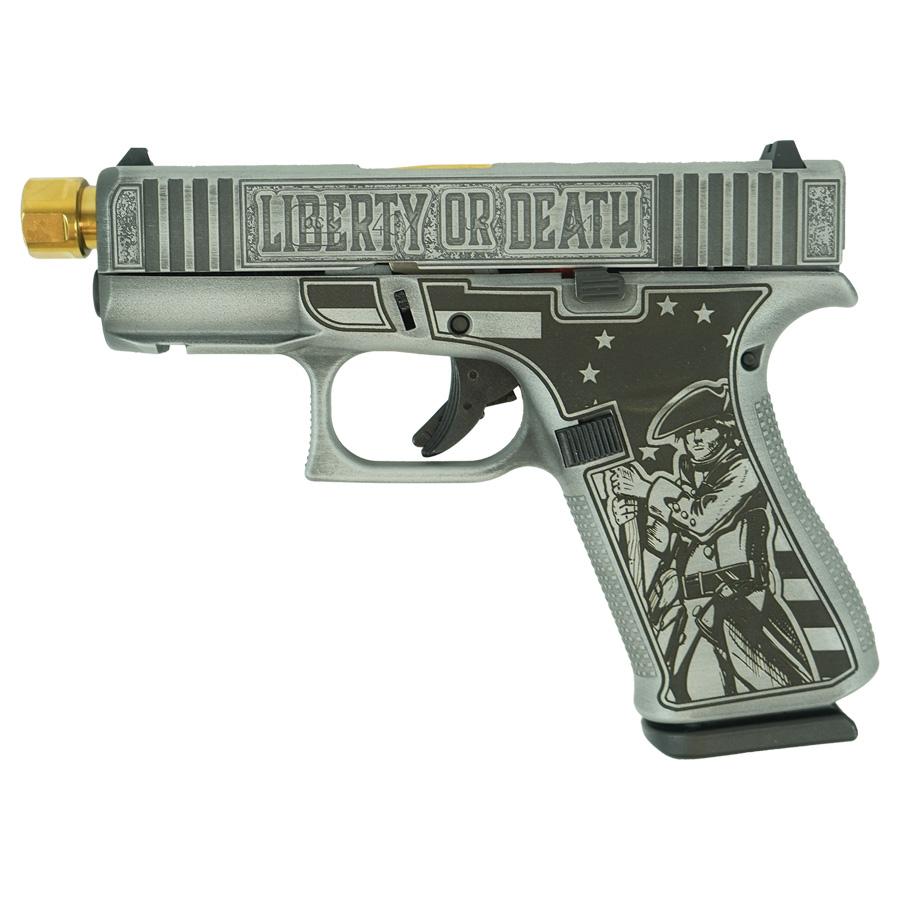 Glock 43X 9MM 10+1 Gold Barrel Liberty or Death - Image 4