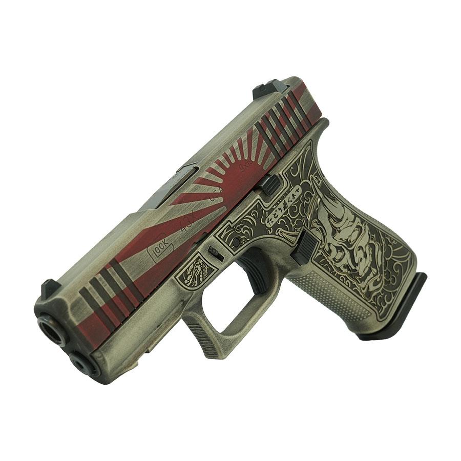 Glock 43X 9MM 10+1 Custom Rising Sun Bushido - Image 2