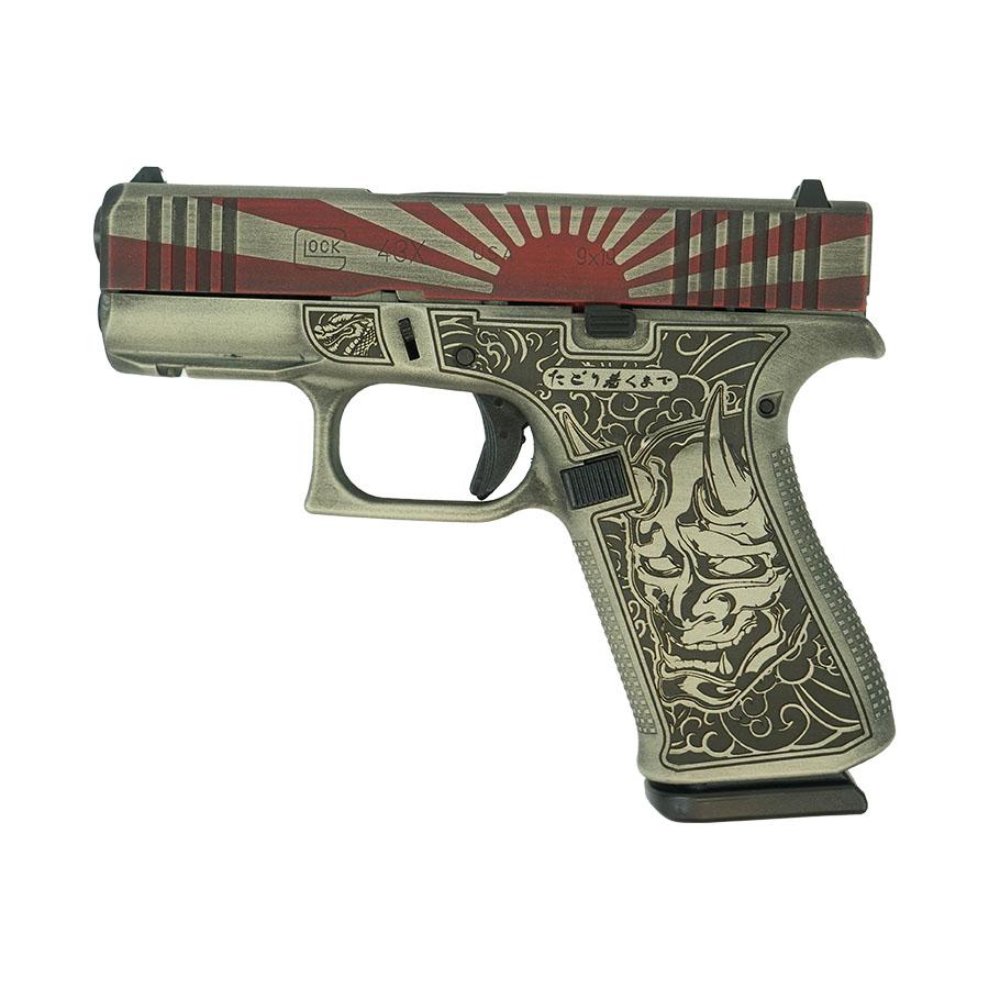 Glock 43X 9MM 10+1 Custom Rising Sun Bushido - Image 4