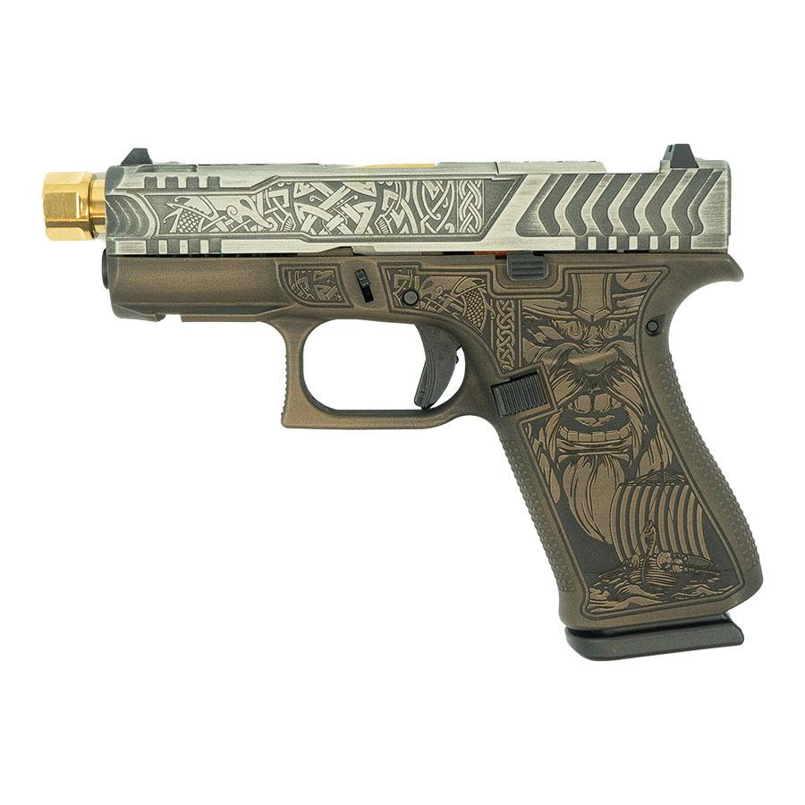 Glock 43X 9MM 10+1 Custom Viking Engraved - Image 4