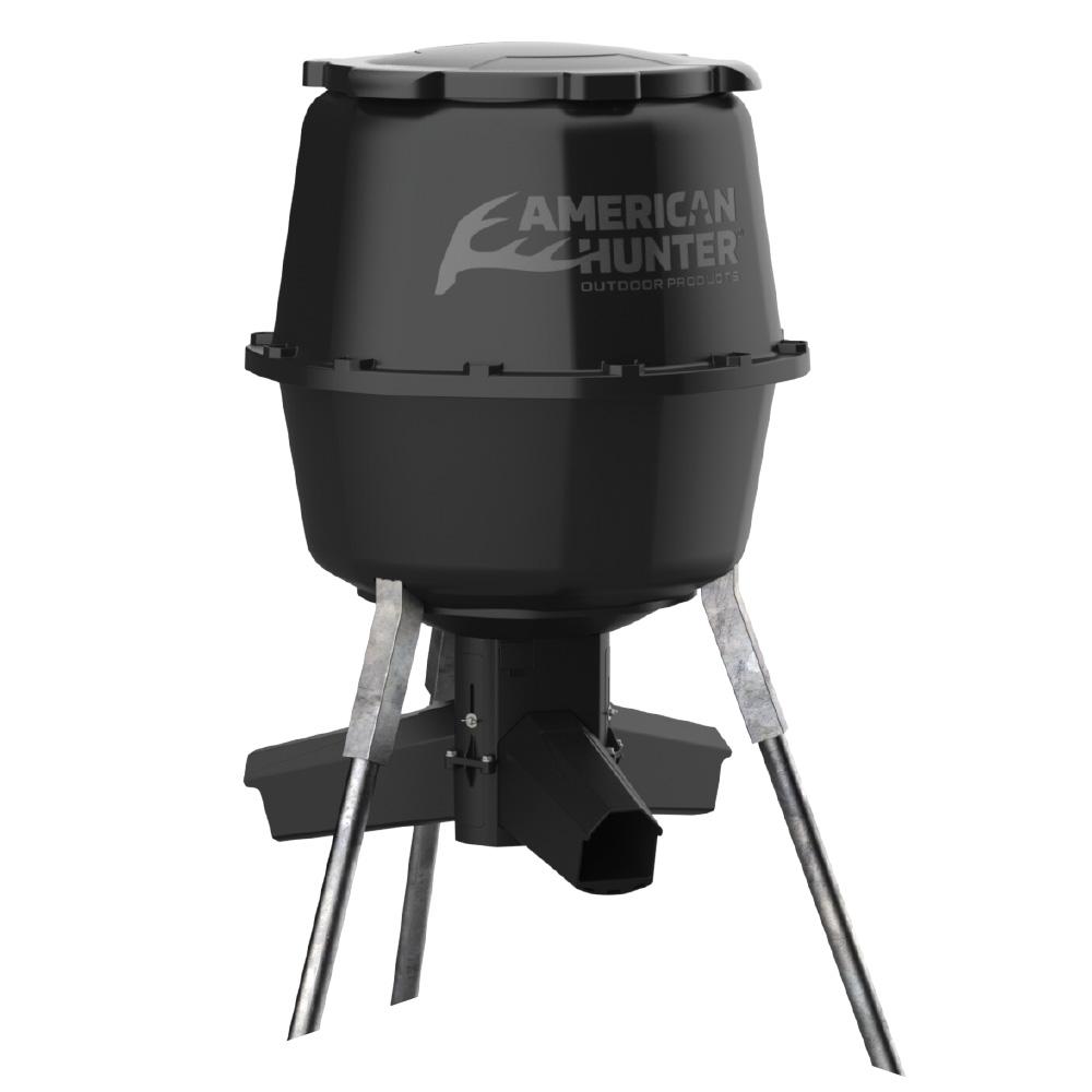 American Hunter 30GAL Gravity Feeder With Nesting Hopper - Black