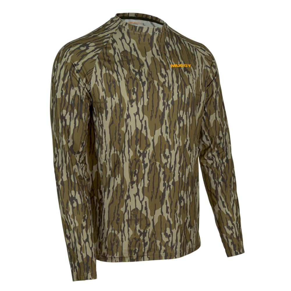 Base Layer Crew Top Mossy Oak Bottomland 3XL